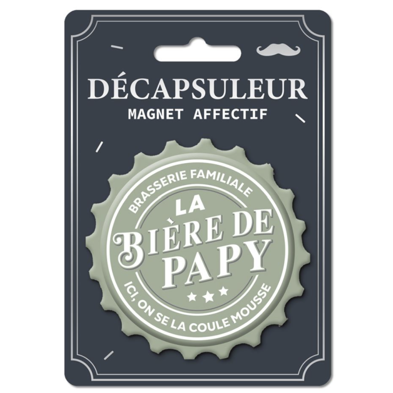 DÉCAPSULEUR MAGNETIQUE - "LA BIÈRE DE PAPY"