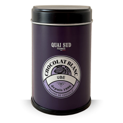 CHOCOLAT BLANC EN POUDRE - UBE - BOÎTE POP 250G - QUAI SUD