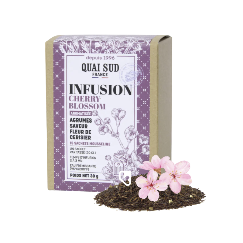INFUSION CHERRY BLOSSOM - BTE 15 INFUSETTES - QUAI SUD