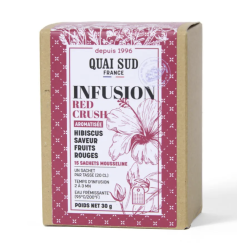 INFUSION RED CRUSH- HIBISCUS FRUITS ROUGES - BTE 15 INFUSETTES - QUAI SUD
