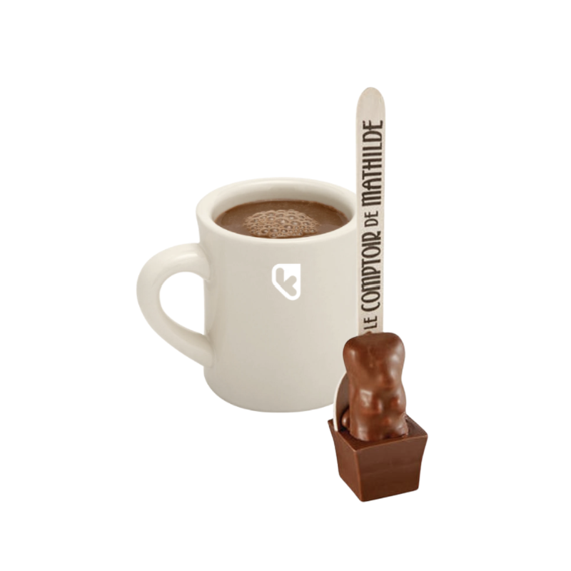 CUILLERE CHOCOLAT CHAUD - CHOCOLAT AU LAIT / OURSON GUIMAUVE - LE COMPTOIR DE MATHILDE