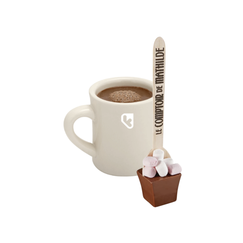 CUILLERE CHOCOLAT CHAUD - CHOCOLAT AU LAIT/GUIMAUVE - LE COMPTOIR DE MATHILDE