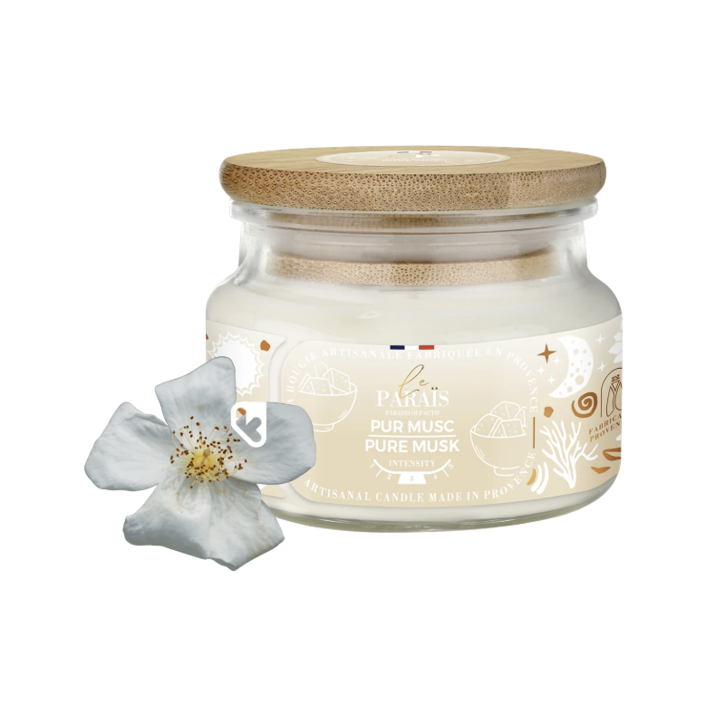 BOUGIE PARFUMÉE 300ML -  PURE MUSC - LE PARAÏS