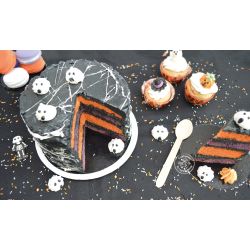 DÉCORS SUCRÉS - VERMICELLES ORANGE NOIR BLANC 80G - SCRAPCOOKING