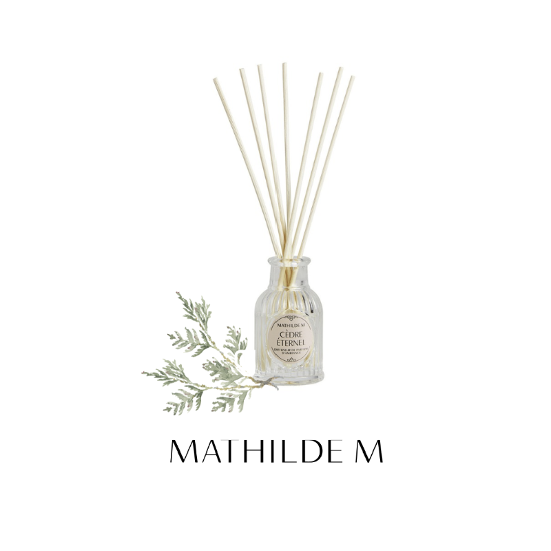 DIFFUSEUR DE PARFUM D'AMBIANCE LES INTEMPORELLES 30 ML - CEDRE ETERNEL - MATHILDE. M