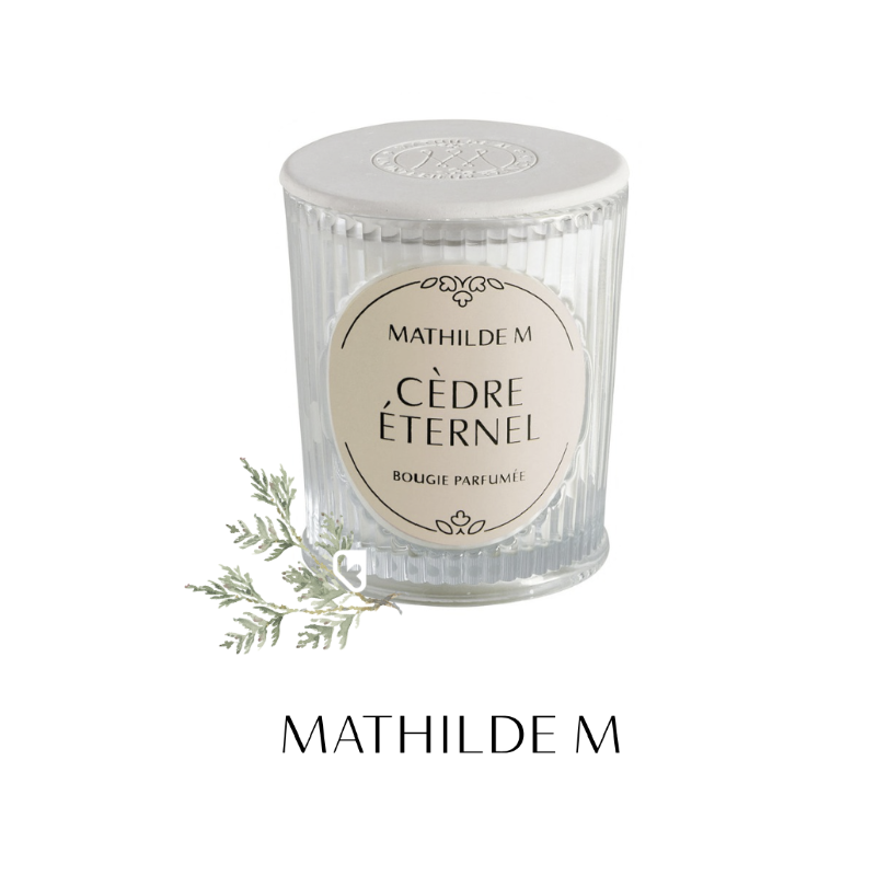BOUGIES PARFUMÉE LES INTEMPORELLES 145 G - CEDRE ETERNEL - MATHILDE M
