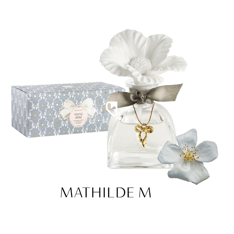 DIFFUSEUR DE PARFUM D'AMBIANCE SOLIFLORE RUBANS DE FETE 100ML - MUSC IRISE - MATHILDE. M