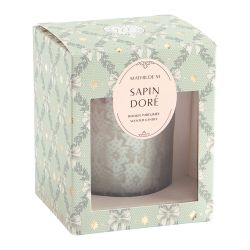 BOUGIE PARFUMÉE RUBANS DE FETES 160 G - SAPIN DORÉ - MATHILDE. M
