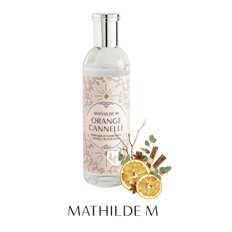 PARFUM D'AMBIANCE RUBANS DE FETE 90ML - ORANGE - CANNELLE MATHILDE M