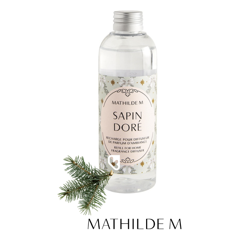 RECHARGE DE PARFUM D'AMBIANCE RUBANS DE FETE 200 ML - SAPIN DORÉ