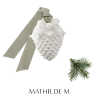 DECOR PARFUMÉ POMME DE PIN  PETIT MODELE RUBANS DE FETE - SAPIN DORÉ - MATHILDE. M