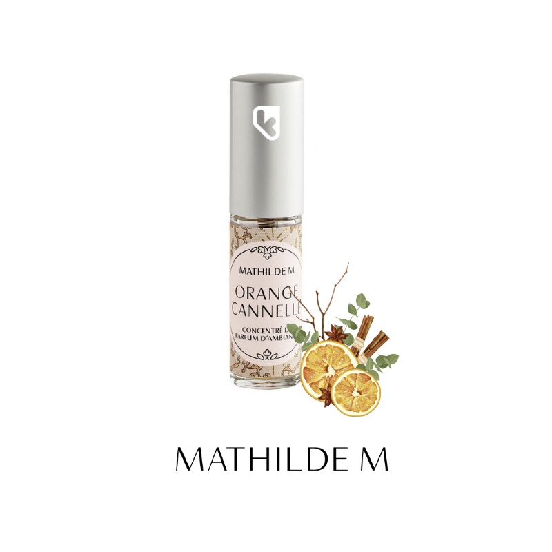 CONCENTRÉ DE PARFUM D'AMBIANCE RUBANS DE FETE 4 ML - ORANGE CANNELLE - MATHILDE. M