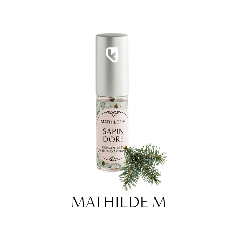 CONCENTRÉ DE PARFUM D'AMBIANCE RUBANS DE FETE 4 ML - SAPIN DORÉ - MATHILDE. M
