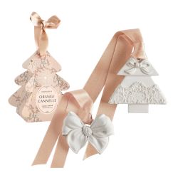 COFFRET SURPRISES PARFUMEES SAPIN RUBANS DE FETE - ORANGE CANNELLE - MATHILDE. M