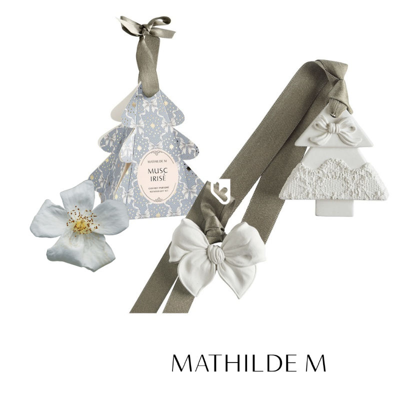 COFFRET SURPRISES PARFUMÉES SAPIN RUBANS DE FETE - MUSC IRISÉ - MATHILDE. M