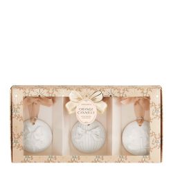 COFFRET BOULES DE NOEL PARFUMÉES RUBANS DE FETE - ORANGE CANNELLE - MATHILDE. M