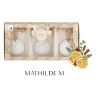 COFFRET BOULES DE NOEL PARFUMÉES RUBANS DE FETE - ORANGE CANNELLE - MATHILDE. M