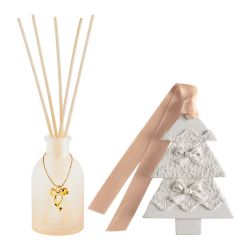 COFFRET DIFFUSEUR DE PARFUM RUBANS DE FETE - ORANGE CANNELLE - MATHILDE. M