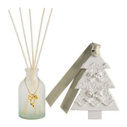 COFFRET DIFFUSEUR DE PARFUM RUBANS DE FETE - SAPIN DORÉ - MATHILDE. M