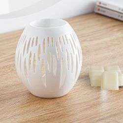 BRÛLE PARFUM SÉRIE CÉRAMY OVALI BLANC - ZEN ARÔME