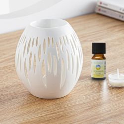 BRÛLE PARFUM SÉRIE CÉRAMY OVALI BLANC - ZEN ARÔME