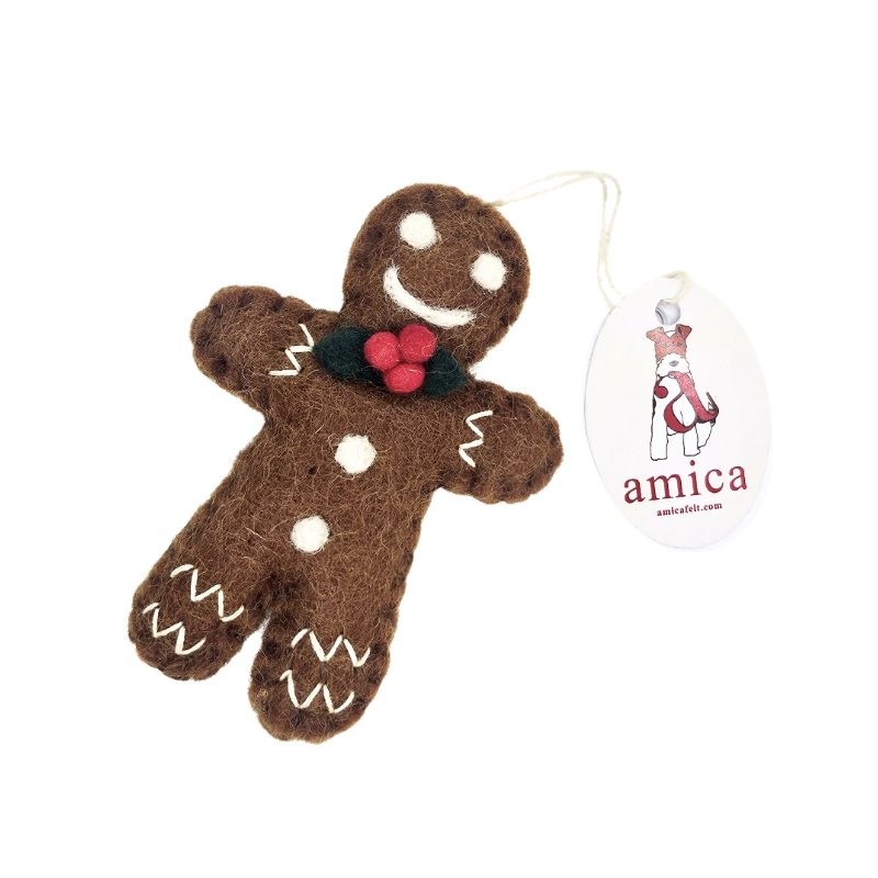 BONHOMME DE PAIN D'ÉPICES - SUSPENSION EN FEUTRINE - AMICA