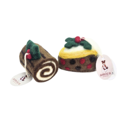 GÂTEAU / BÛCHE DE NOËL - SUSPENSION EN FEUTRINE - AMICA