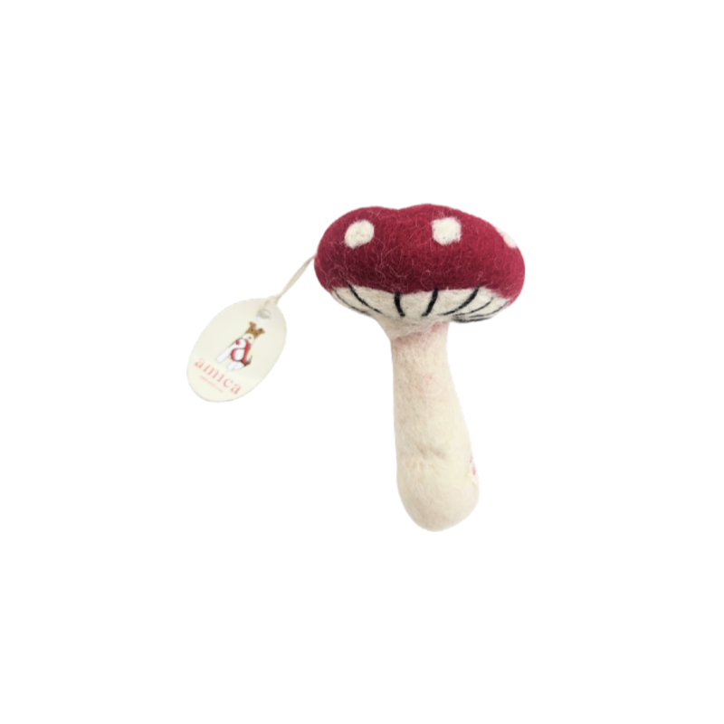 GRAND CHAMPIGNON ROUGE ET BLANC - SUSPENSION EN FEUTRINE - AMICA