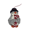 PINGOUIN AVEC SUCRE D'ORGE GRIS CLAIR / GRIS FONCE - SUSPENSION EN FEUTRINE - AMICA