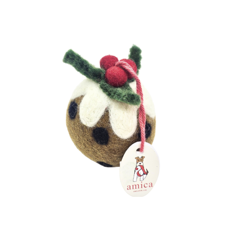 PUDDING DE NOËL - SUSPENSION EN FEUTRINE - AMICA