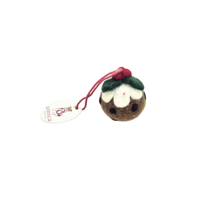 MINI PUDDING DE NOËL  - SUSPENSION EN FEUTRINE - AMICA
