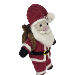 PÈRE NOËL AVEC SA HOTTE - SUSPENSION EN FEUTRINE - AMICA
