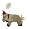 PONEY AVEC SON ÉCHARPE ROUGE - SUSPENSION EN FEUTRINE - AMICA