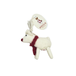 MINI RENNE BLANC OU MARRON - SUSPENSION EN FEUTRINE - AMICA