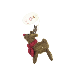 MINI RENNE BLANC OU MARRON - SUSPENSION EN FEUTRINE - AMICA