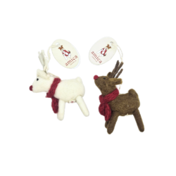 MINI RENNE BLANC OU MARRON - SUSPENSION EN FEUTRINE - AMICA