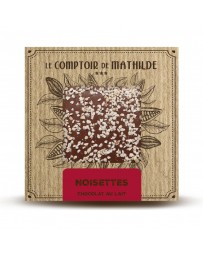 TABLETTE DE CHOCOLAT AU LAIT - NOISETTES - LE COMPTOIR DE MATHILDE