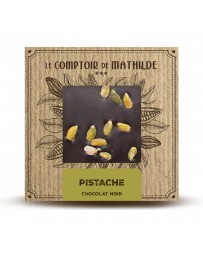 TABLETTE DE CHOCOLAT NOIR - PISTACHES - LE COMPTOIR DE MATHILDE