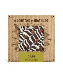 TABLETTE DE CHOCOLAT NOIR - CAFE/CREME - LE COMPTOIR DE MATHILDE